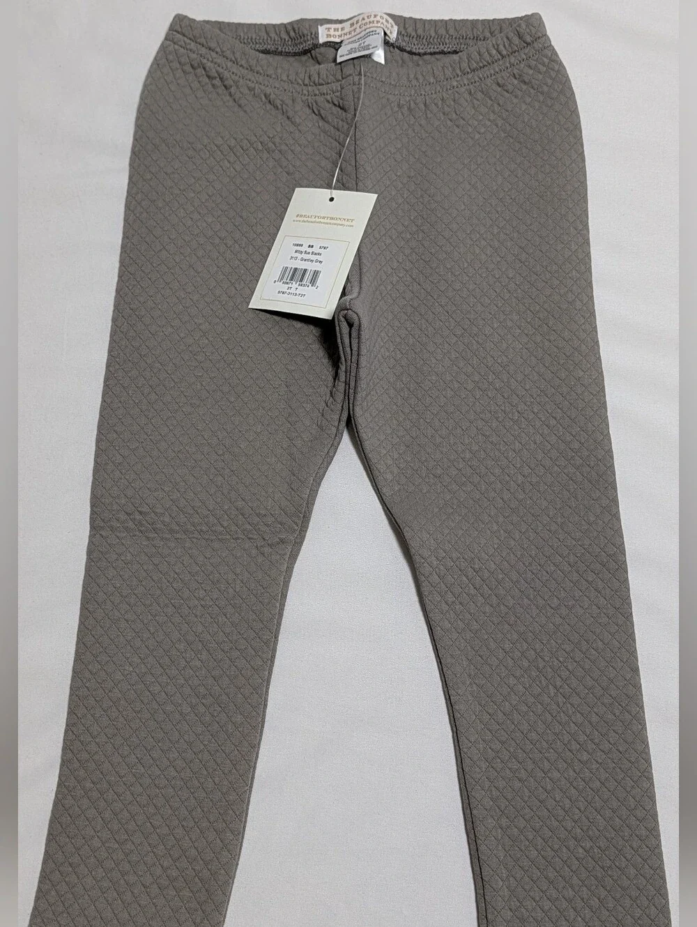 TBBC The Beaufort Bonnet Company Mitzy Sue Slacks Grantley Gray Quilted Knit Pan